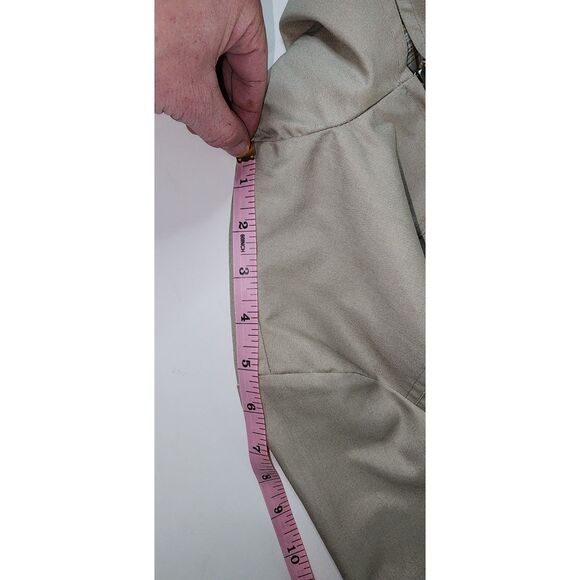 Vintage 70's or 80's Beige Zipper Hooded Bomber Jacket Size 13/14 - Picture 9 of 12